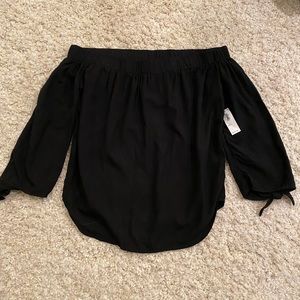 Off The Shoulder Black Top